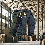 Work Trousers Manufacturer - OEM Men's Safety Cotton and Polyester Cargo Pants with Reflective