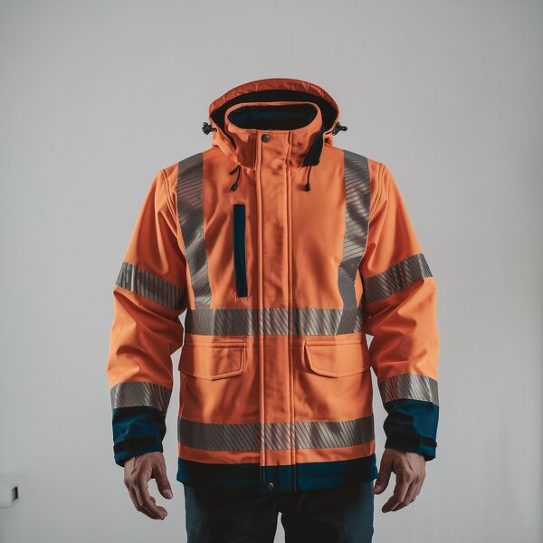 Workwear Jacket Manufacturer - Men's Thermal Fluorescent Hi Vis Softshell Breathable Outdoor Wear