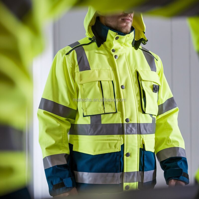 Workwear Jacket Manufacturer - OEM Hi Vis Thermal Flame Resistant Breathable Polyester Waterproof Windproof CE