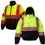 Workwear Jacket Manufacturer - Men's Thermal Fluorescent Hi Vis Softshell Breathable Outdoor Wear