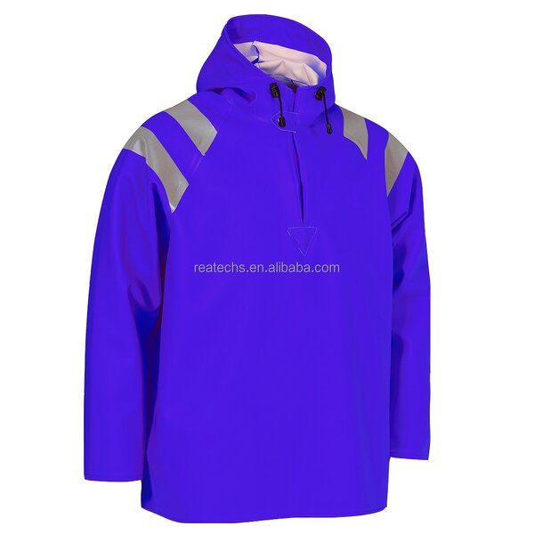 Raincoat Manufacturer - Purple PU Waterproof Working Clothes Customized Windproof Breathable Plus Size