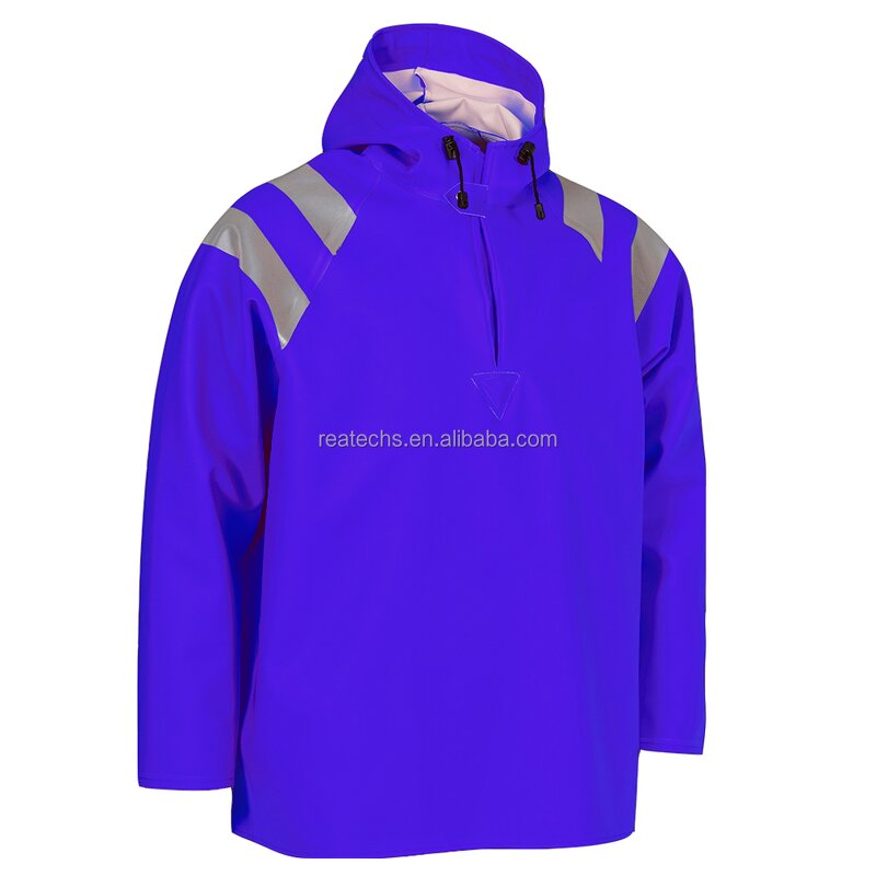 Raincoat Manufacturer - Purple PU Waterproof Working Clothes Customized Windproof Breathable Plus Size