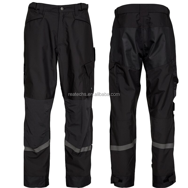 Work Pants Manufacturer - Men's Safety Worker Multi-Pockets Polyester with Breathable Reflective Tape