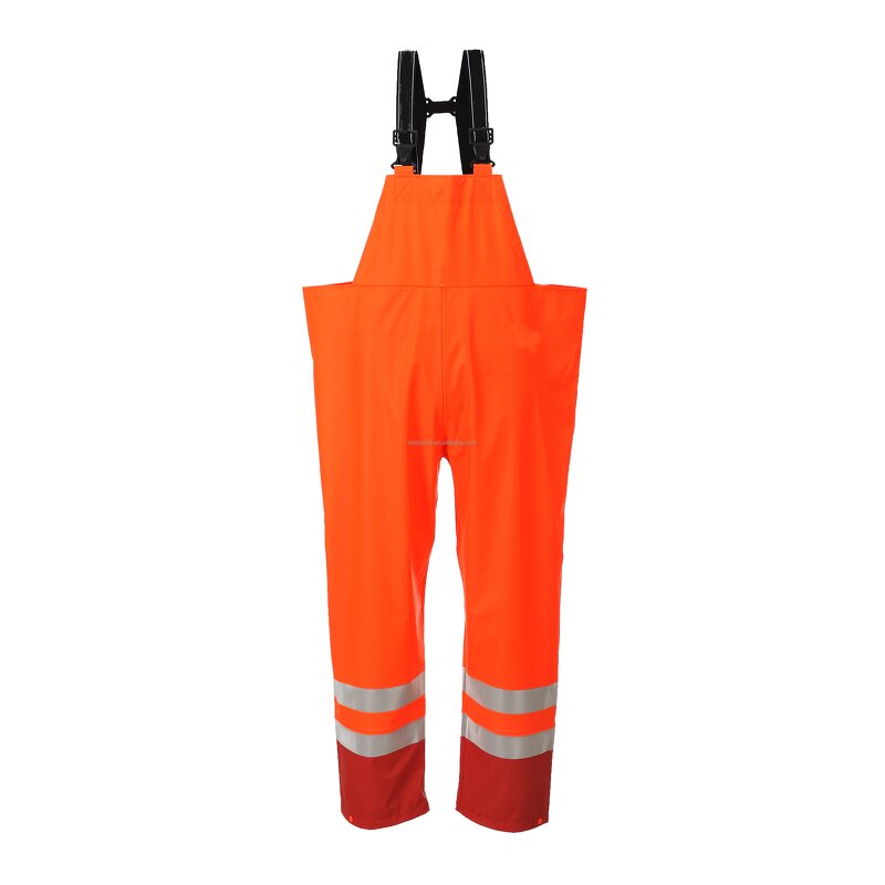 Workwear Bib Coverall Manufacturer - High Visibility Polyester Waterproof Anti-Static Reflective Sleeveless EN1149-5