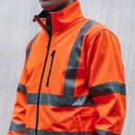 Softshell Jacket Manufacturer - EN ISO 20471 Hi-Vis Reflective Polyester TPU Membrane Water-Repellent