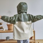 Jumpsuit Manufacturer - Custom Logo Yellow Polyester Children's Casual Hooded Waterproof Raincoat Breathable