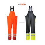 Workwear Bib Coverall Manufacturer - High Visibility Polyester Waterproof Anti-Static Reflective Sleeveless EN1149-5