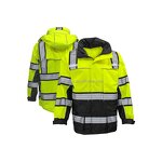 Softshell Jacket Manufacturer - Polyester Orange Hi Vis Breathable Modern Fit Waterproof Fluorescent