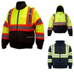 Work Jacket Manufacturer - OEM Hi Viz Waterproof Winter Hooded for Men Plus Size Safety Clothing