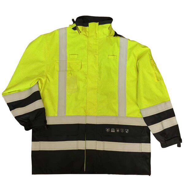 Waterproof Jacket Manufacturer - Customizable EN14116 Work Wear with Flame Retardant Polyester & Reflective Strip