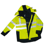 Workwear Jacket Manufacturer - Men's Thermal Fluorescent Hi Vis Softshell Breathable Outdoor Wear