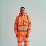 Safety Overalls Manufacturer - Wholesale Men's Blue Warm Hi Vis Windproof Reflective for Outdoor Working
