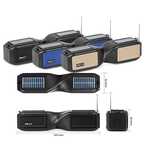 Solar Speaker Manufacturer - Double 2 Inch 10 Watt Dual with USB TF FM Plus BT Speakers