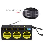 Solar Speaker Manufacturer - Portable with Stereo Woofer Bass FM Radio Solar Power SoundBar Support TF