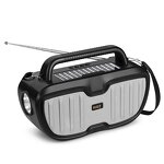 Bluetooth Speaker Manufacturer - Portable with Solar Charging FM Radio TF USB Torch