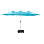 Outdoor Parasol Manufacturer - Luxury Waterproof for Hotel and Warehouse 3-Head Sunshade with Modern Powder Coating PU Frame