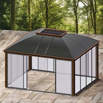 Garden Gazebo Manufacturer - Personalised Double Roof Steel Sides Waterproof Metal Sunshade for Patio Home Use