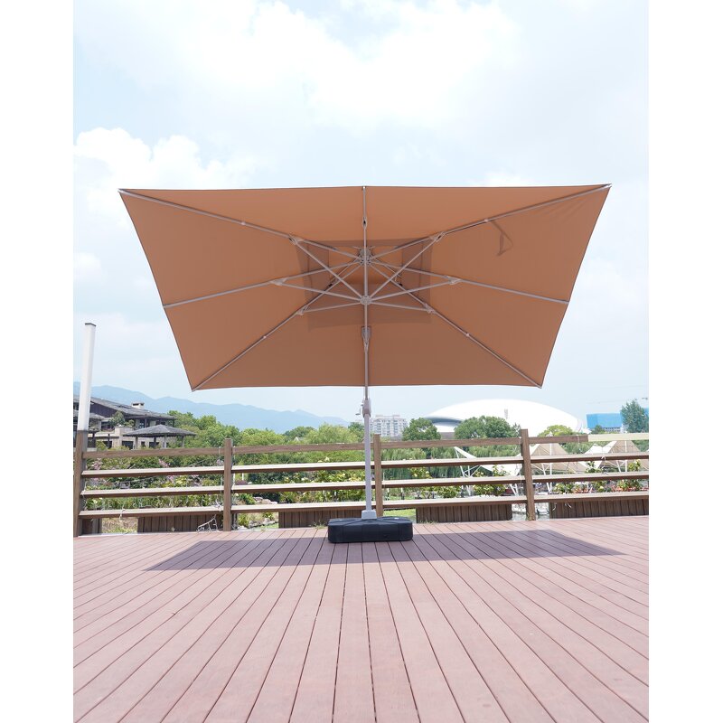 Sunshade Umbrella Manufacturer - Adjustable 3.5*3.5m Outdoor Double Roof Luxury Hotel Style Powder Coated Frame Modern Cantilever