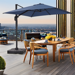 Aluminium Umbrella Manufacturer - Outdoor Waterproof 3*4m Cantilever Sunshade Parasol with Easy Open UV Coating for Parks