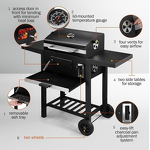 American Camping Grill Manufacturer - Home Outdoor Barbecue Lar Double-Side Plate With Trolley for Smoking and Grilling
