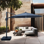 Cantilever Umbrella Manufacturer - Heavy-Duty 3.3M Outdoor Alum Sunshade Solar Parasol UV Coating Powder Coated Frame for Hotels