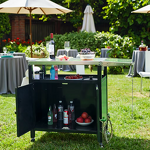 Garden Cabinet Trolley Manufacturer - Luxurious Steel Outdoor with Powder Coated Finish Easily Cleaned for BBQ Grills