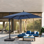 Aluminium Umbrella Manufacturer - Outdoor Waterproof 3*4m Cantilever Sunshade Parasol with Easy Open UV Coating for Parks