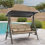 Patio Swing Chair Manufacturer - Outdoor Swing Sets for Adults Garden Hanging 3 Seat Iron Steel