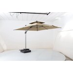 Sunshade Umbrella Manufacturer - Adjustable 3.5*3.5m Outdoor Double Roof Luxury Hotel Style Powder Coated Frame Modern Cantilever