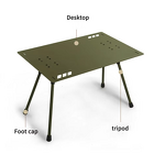Picnic Table Manufacturer - Modern Durable Lightweight Folding Coffee Table Small Size Easy Carry Outdoor with Hanging Holes