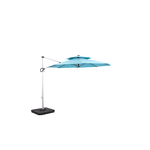 Sunshade Manufacturer - Outdoor Aluminum 2.5*2.5m Double Roof 8*8ft Waterproof Luxury Hotel Parasol Small Size LED Cantilever