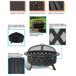BBQ Grill Manufacturer - Outdoor Patio Full Set Steel with Fireplace Barbecue Cooker Powder Coated Charcoal Fuel Trolley