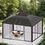 PVC Louvered Roof Pergola Manufacturer - Customised Waterproof Garden Outdoor Gazebo & Pavilion for Home Backyard