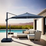 Cantilever Umbrella Manufacturer - Outdoor Heavy-Duty 3M Alum Waterproof Solar Parasol with UV Coating Powder Coated Frame