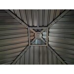 Steel Gazebo Manufacturer - Galvanized Steel Roof and Aluminum Frame Canopy Permanent for Sunshade