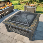 Barbecue Grill Manufacturer - Outdoor Patio Full Set Steel Charcoal with Cooker Trolley Powder Coated Fireplace Flame Safety