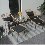 Outdoor Furniture Manufacturer - Modern Combination Balcony Sales Department Nordic Courtyard Waterproof Leisure Steel Woven