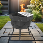 Fire Pit Manufacturer - Modern Premium Portable Powder Coated Steel Outdoor Heating Stove BBQ Smoker Combo Touch Control