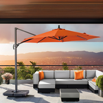 Cantilever Umbrella Manufacturer - Outdoor Aluminium/Steel 3m Dia Powder Coated Frame Waterproof Sunshade for Hotels