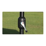 Outdoor Parasol Manufacturer - Luxury Waterproof for Hotel and Warehouse 3-Head Sunshade with Modern Powder Coating PU Frame