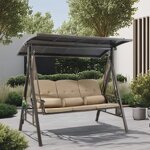 Patio Swing Chair Manufacturer - Outdoor Swing Sets for Adults Garden Hanging 3 Seat Iron Steel