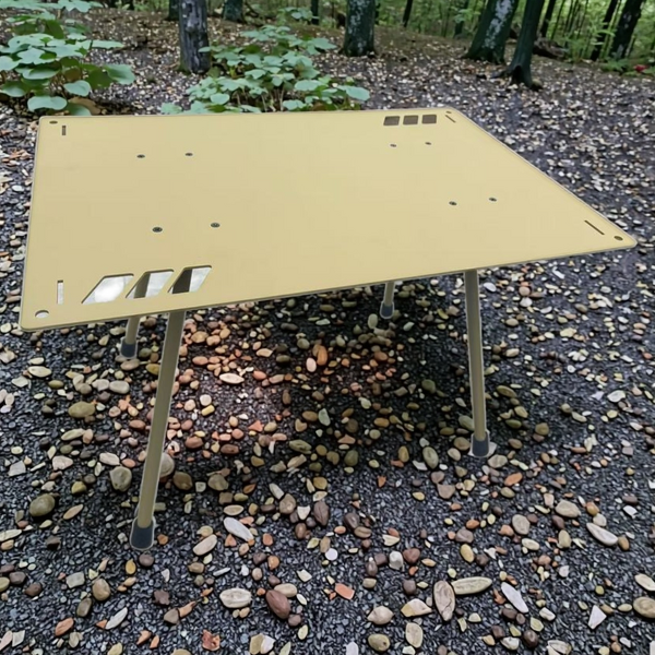 Camping Coffee Table Manufacturer - Small Size Modern Design Outdoor Lightweight Durable Aluminum Metal Hanging Holes Easy Carry