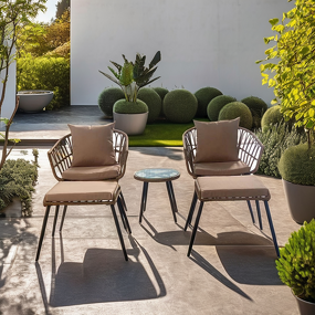 Bistro Set Manufacturer - High Quality Wicker Garden Sofa Set Hot Selling PE Rattan Chair