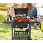 American Camping Grill Manufacturer - Home Outdoor Barbecue Lar Double-Side Plate With Trolley for Smoking and Grilling