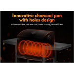 American Camping Grill Manufacturer - Home Outdoor Barbecue Lar Double-Side Plate With Trolley for Smoking and Grilling