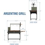Santa Maria Steel Grill Manufacturer - Brasero Argentine Argentinian Outdoor BBQ Powder Coated Charcoal Parilla for Home Use
