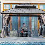 Outdoor Gazebo Manufacturer - Pergolas and Gazebos 3x3 Aluminium Patio Aluminum Metal Glass 3x4 6x3 Custom