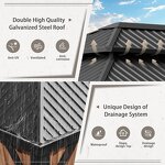 Outdoor Gazebo Manufacturer - Brown Arbours Patio Garden Stainless Steel Aluminum Alloy Poly Roof Hard Top Canopy