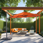 Cantilever Umbrella Manufacturer - Outdoor Aluminium/Steel 3m Dia Powder Coated Frame Waterproof Sunshade for Hotels