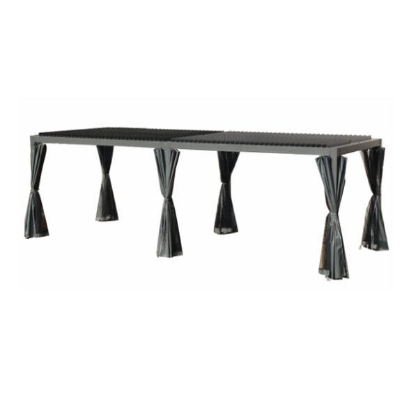 Louver Pergola Manufacturer - Aluminum Electric Wall Mounted Waterproof 3x6 Louvered Aluminium Bioclimatic